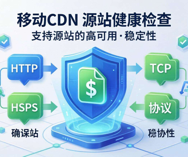 移动屏蔽CDN的源站健康检查所支持的协议有哪些