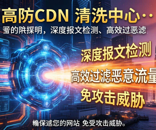 香港高防CDN的清洗中心是否支持按报文特征清洗