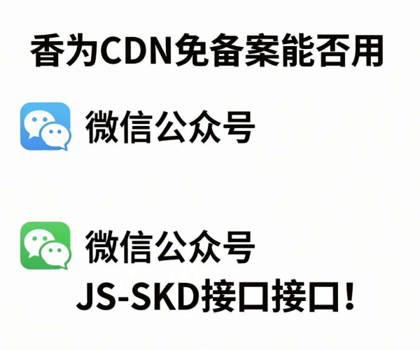 香港CDN免备案能否用于微信公众号JS - SDK接口?