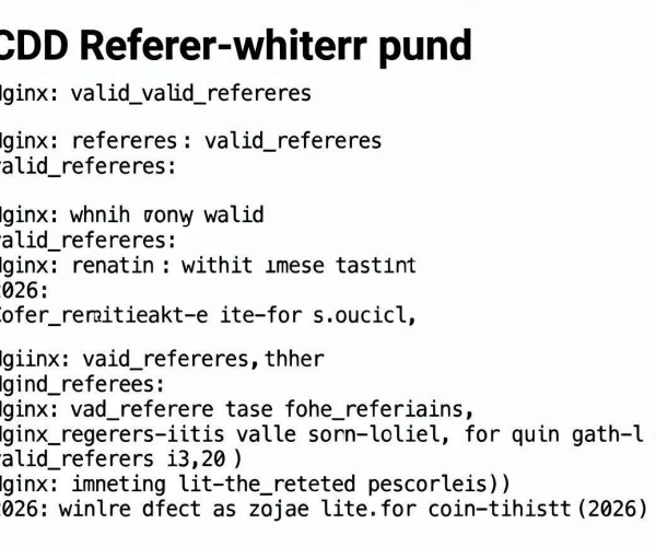 CDN Referer白名单正则示例：Nginx valid_referers 2026写法解析