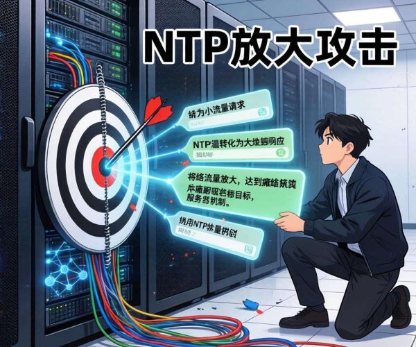 NTP放大攻击反射原理：攻击者利用协议特性借服务器之力放大攻击流量