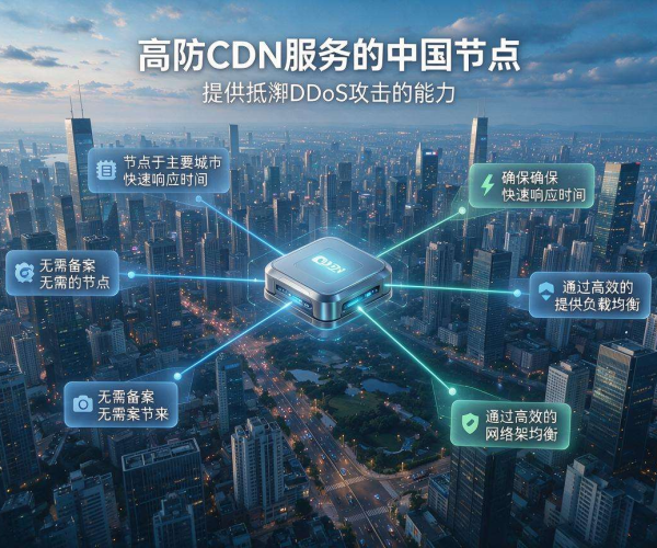 国内免备案高防CDN服务 抗D防攻击助力网站高速稳定运行