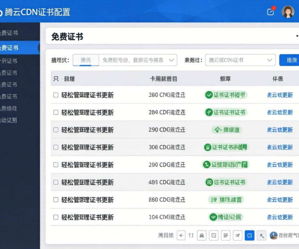 CDN证书配置：腾讯云免费证书自动续期全攻略