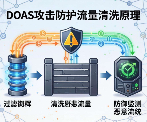 DDoS攻击防护流量清洗原理流程图解析