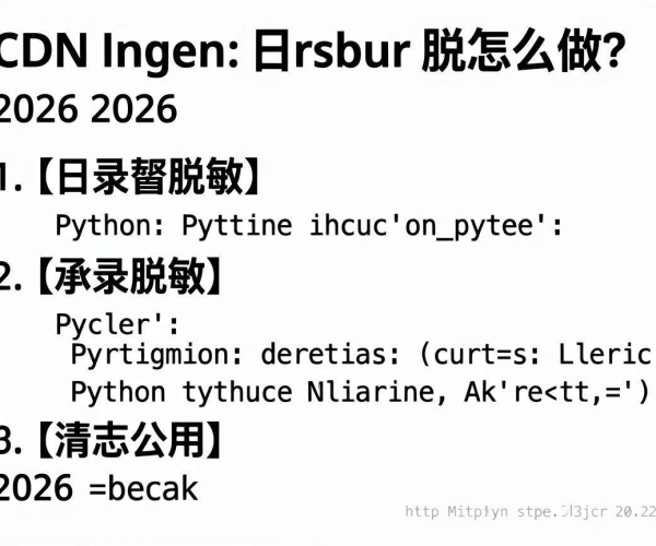 CDN日志脱敏教程：Python正则替换与2026脚本使用方法