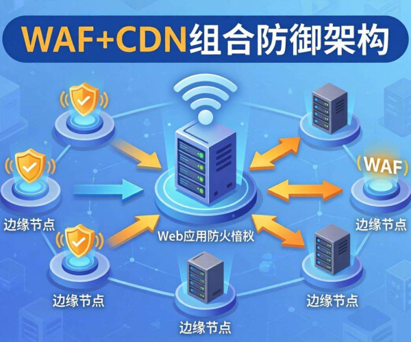 WAF与CDN组合防御架构图：构建高效网络安全防护体系