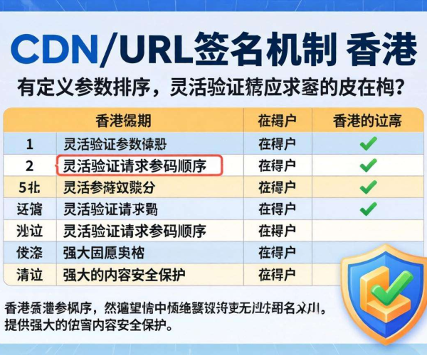 香港CDN的URL签名是否支持自定义参数排序