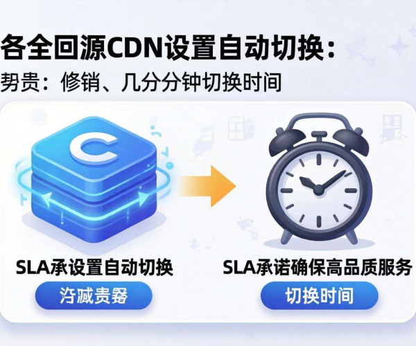 主备回源CDN设置自动切换：明确几分钟切换时间SLA承诺