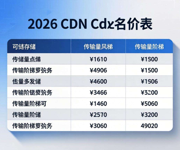 2026百度云版CDN价格表揭秘：成本优化与服务价值新权衡