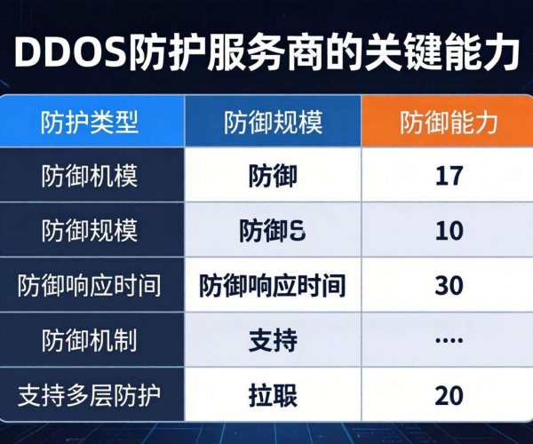 DDoS防护服务商对比评测表格：全方位剖析各服务商优劣