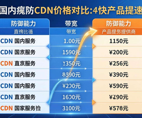 国内免备案高防CDN价格对比表，各服务商费用差异大揭秘