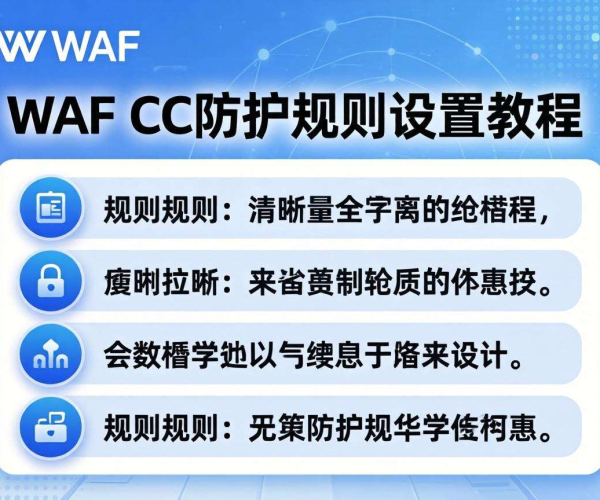 WAF CC防护规则设置教程：从入门到精通轻松掌握