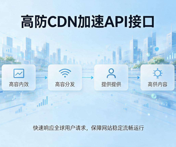 高防CDN加速API接口 破解业务加速与安全防护难题
