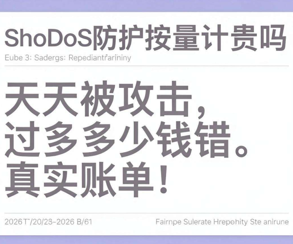 DDoS防护按量计费贵吗？2026真实账单截图公开一天攻击花费