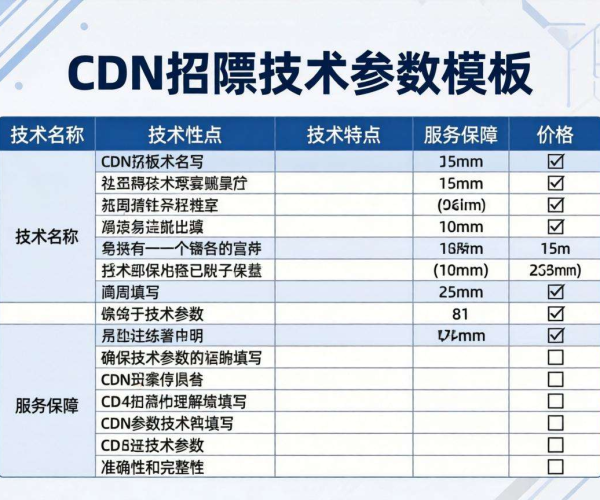 CDN招标技术参数撰写模板分享及关键要点解析