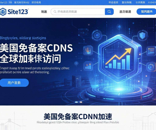 美国免备案CDN：为Site123建站提供高效稳定加速方案