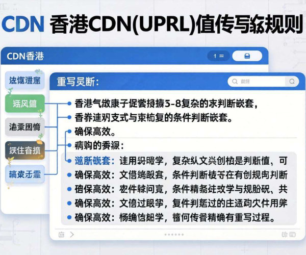 香港CDN的URL重写：是否支持条件判断嵌套？