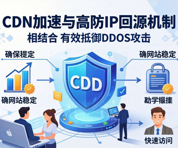 CDN加速结合高防IP回源，有效抵御DDoS攻击配置方案