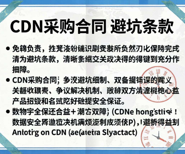 CDN采购合同暗藏风险，这些避坑条款你必须知道
