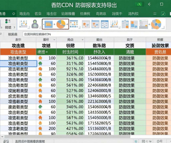 香港高防CDN防御报表：是否支持导出为Excel格式？