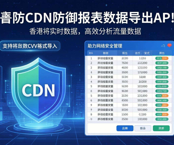香港高防CDN防御报表：是否支持数据导出API？