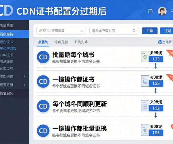 CDN证书配置过期,不同域名证书批量更换方法揭秘