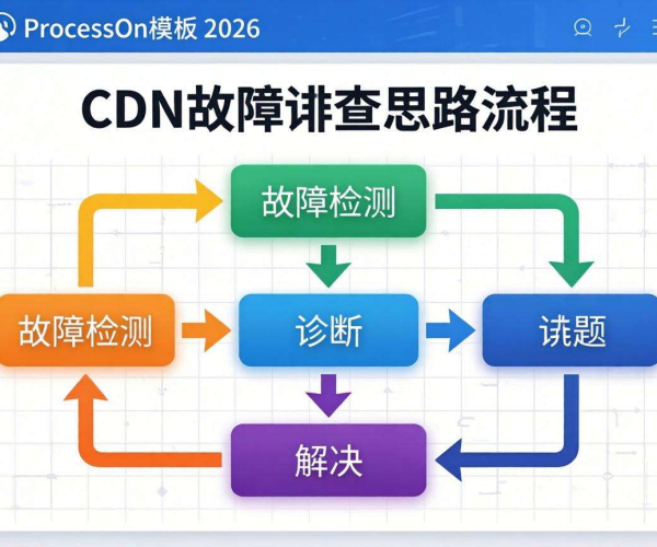 CDN故障排查思路流程图下载：2026 ProcessOn模板获取