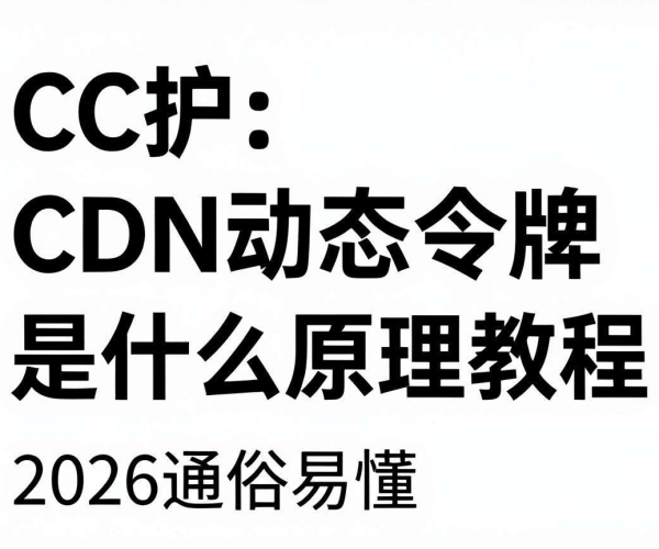 CC防护CDN动态令牌是什么原理?2026简书通俗易懂教程