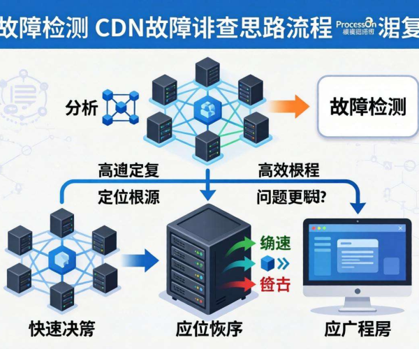 CDN故障排查思路流程图：ProcessOn模板免费下载获取