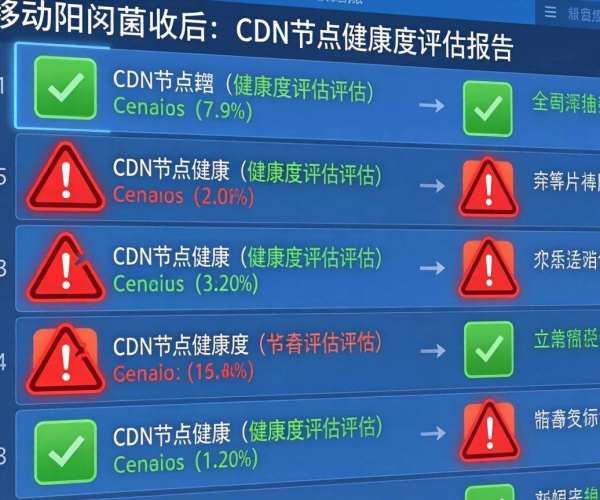 域名移动屏蔽后 CDN 节点健康度评估方法与要点