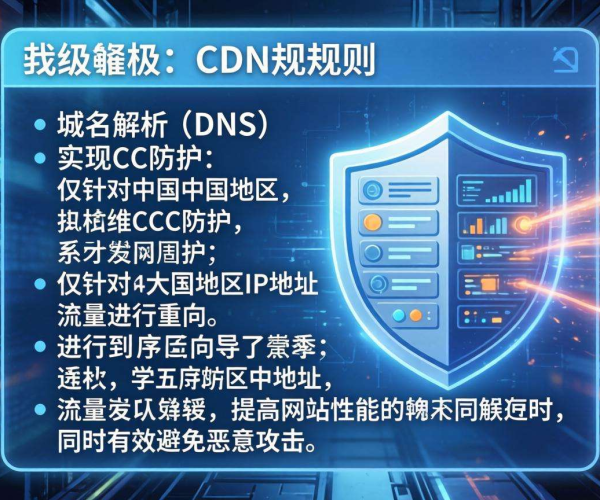 企业官网CC防护：轻量级CDN规则打造高效安全网络防线