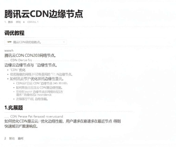 腾讯云CDN边缘节点优化教程：2026调优使用全解析