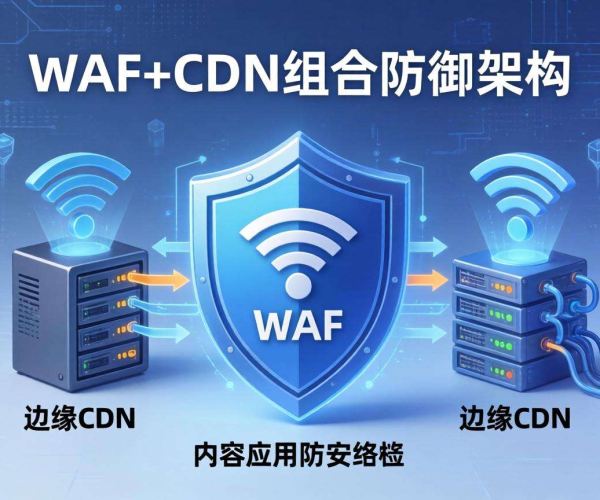 WAF与CDN组合防御架构图：构建网络安全防护的坚固防线