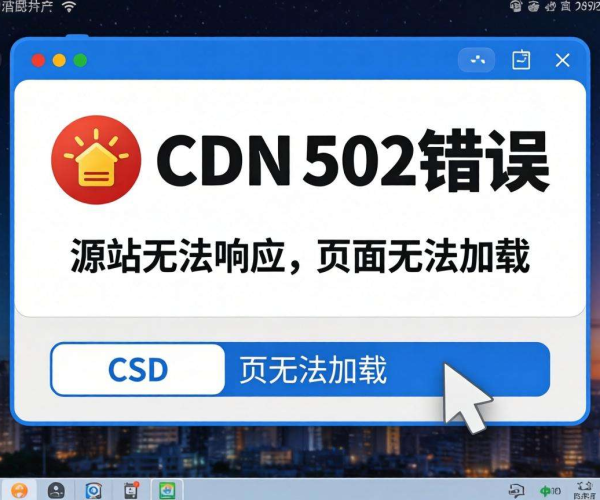 CDN 502错误频发，竟是源站“挂掉”惹的祸！