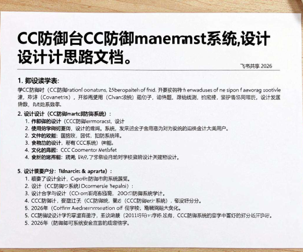 教育平台CC防御系统设计思路文档飞书共享，开启2026阅读学习之旅