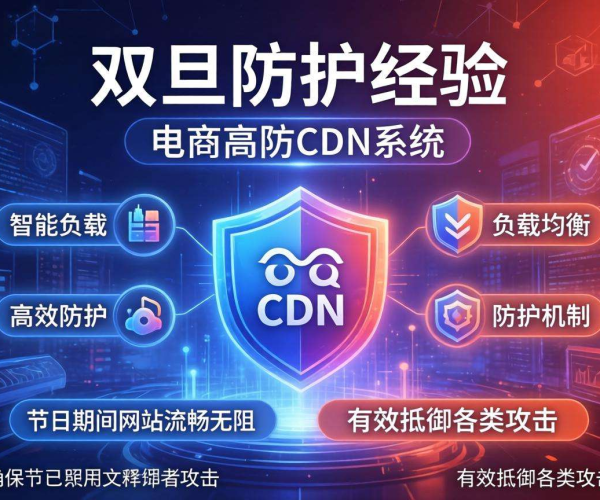 电商双旦高流量期：高防CDN保障安全稳定的防护实战经验