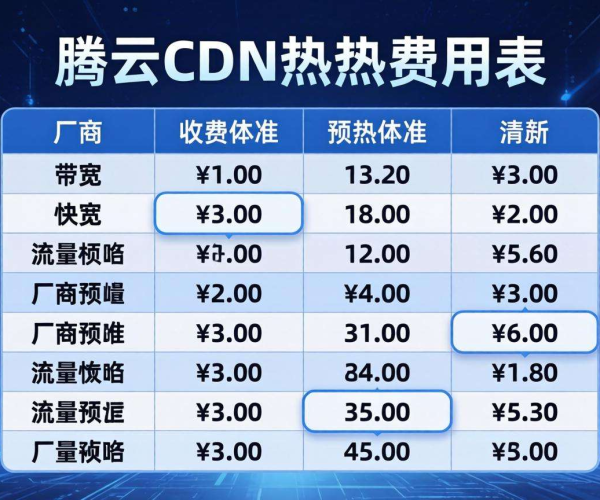 2026年腾讯云CDN预热收费规则及各厂商相关规则汇总