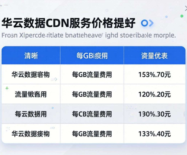 华云数据CDN 1G价格揭秘，成本几何引关注
