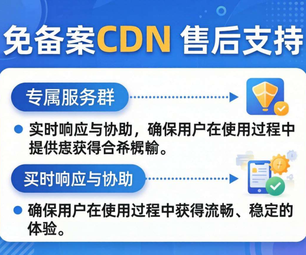 国内免备案CDN的售后是否提供专属服务群支持