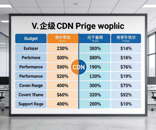 企业级CDN价格大对比：年付预算50万，哪家更具性价比？