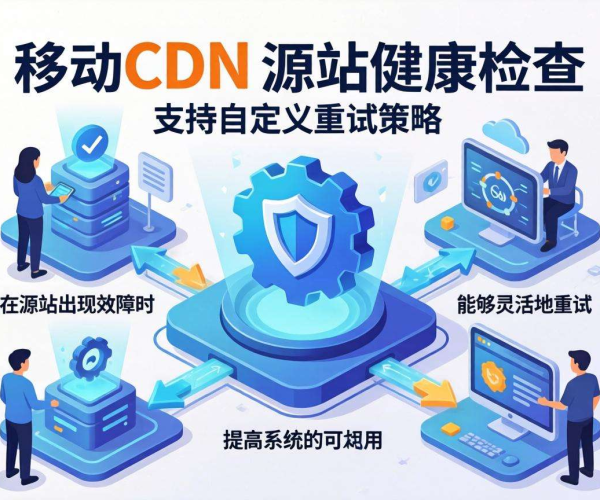 移动屏蔽CDN的源站健康检查是否支持自定义重试策略