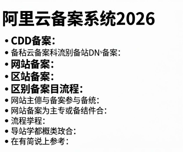 阿里云备案系统2026参考:CDN备案和网站备案区别及流程说明