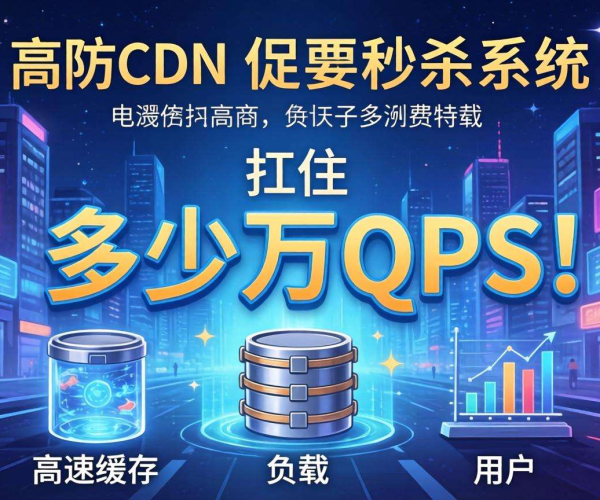 电商高防CDN大促秒杀：究竟能扛住多少万QPS？