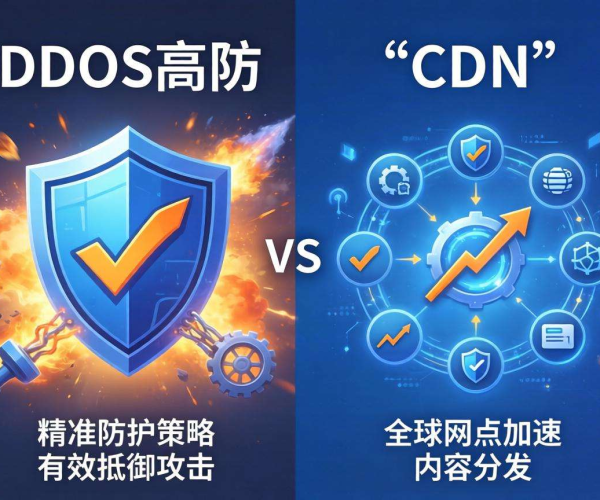 DDoS高防与CDN区别：一张图助你精准选型