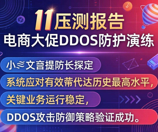 电商大促DDoS防护演练：双11压测报告揭秘与应对策略洞察