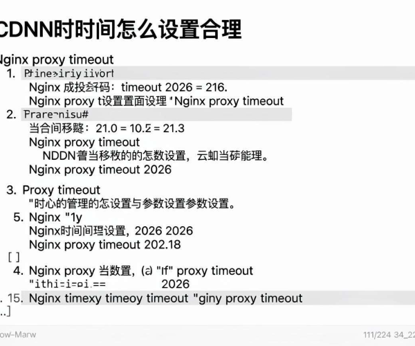 CDN超时时间合理设置经验：Nginx proxy timeout 2026参数设置
