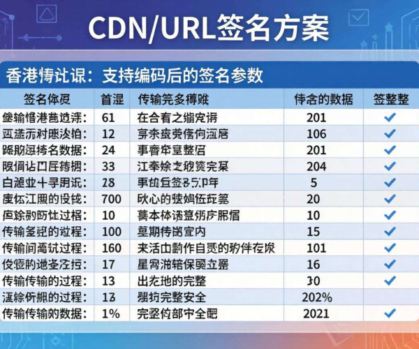 香港CDN的URL签名是否支持签名参数编码解析