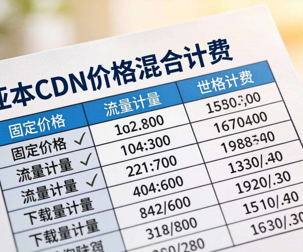 亚太CDN价格混合计费：创新模式开启成本与效益平衡新篇