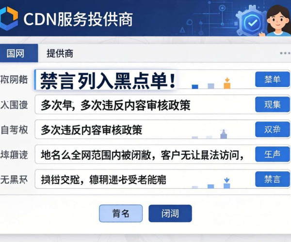 国内免备案CDN服务商黑名单曝光，这些企业需警惕