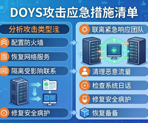 被DDoS攻击后的应急措施checklist